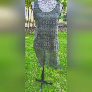 Green Lace Sleeveless Dress